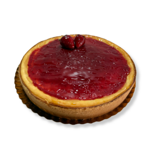 Tarta de queso con frambuesa